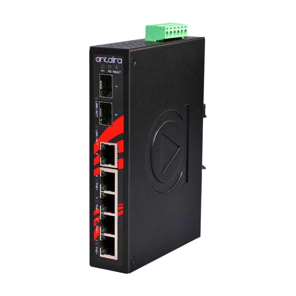 Switch LNP-0702C-SFP-T (4* 10/100Tx 30W, 1* 10/100Tx + 2* SFP) - AGL