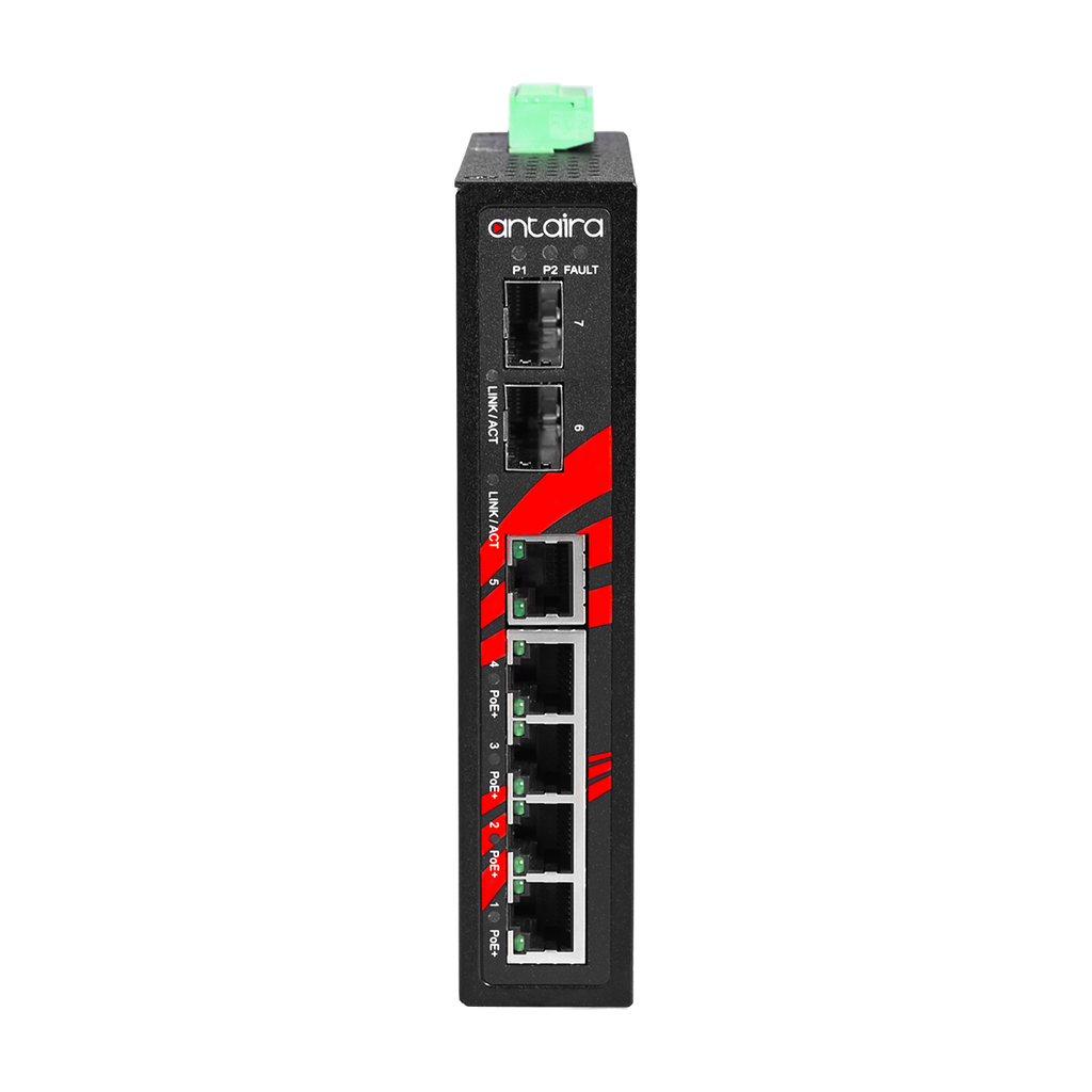 Switch LNP-0702C-SFP-T (4* 10/100Tx 30W, 1* 10/100Tx + 2* SFP) - AGL