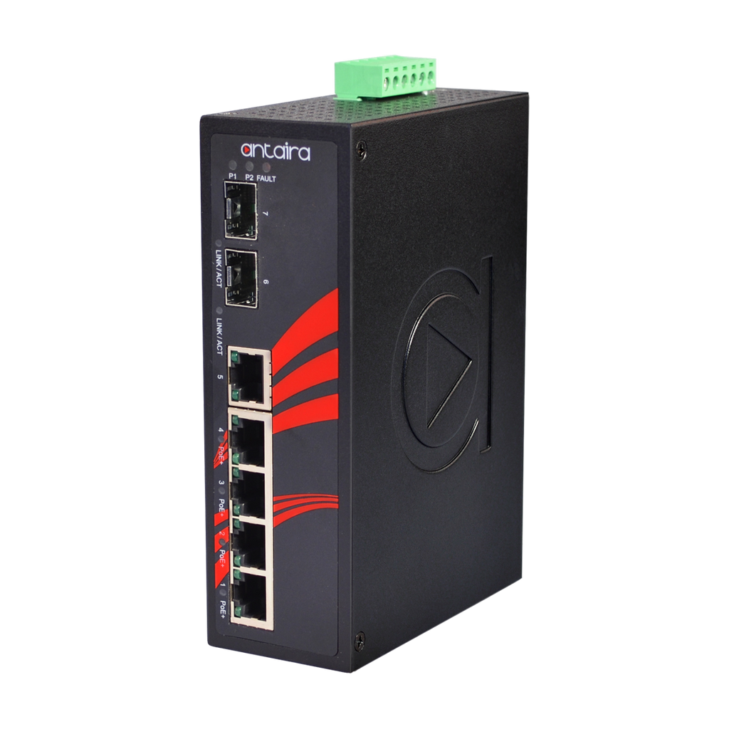 Switch LNP-0702C-SFP-24-T (4* 10/100Tx 30W, 1* 10/100Tx + 2* SFP) - AGL