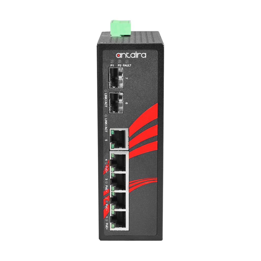 Switch LNP-0702C-SFP-24-T (4* 10/100Tx 30W, 1* 10/100Tx + 2* SFP) - AGL