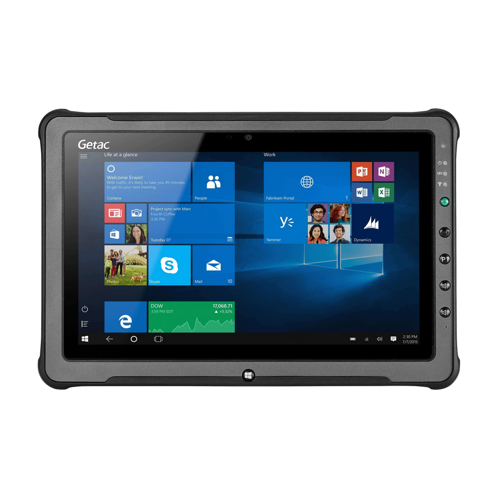 Tablet 11.6' Getac F110 G5 (USB, BT, Wi-Fi, digitizer, 4G, GPS, Win 10 Pro) — vista do equipamento