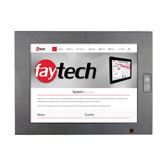 Monitor 10' FT10TMIP65HDMI IP65 Resistive Touch — vista do equipamento