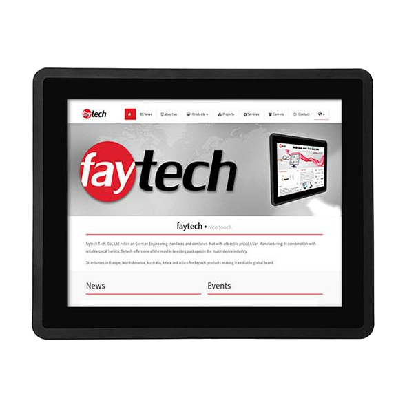 Monitor 12.1' FT121TMCAPOB Capacitive Touch Optically bonded — vista do equipamento