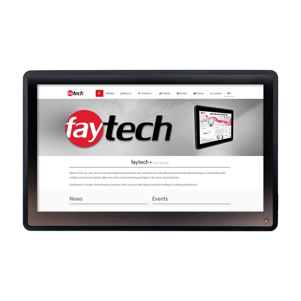 Monitor 15.6' FT156TMCAPOB Capacitive Touch Optically bonded — vista do equipamento