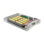 Neousys PB-2500J-PCIe, bandeja interna com componentes e cablagem