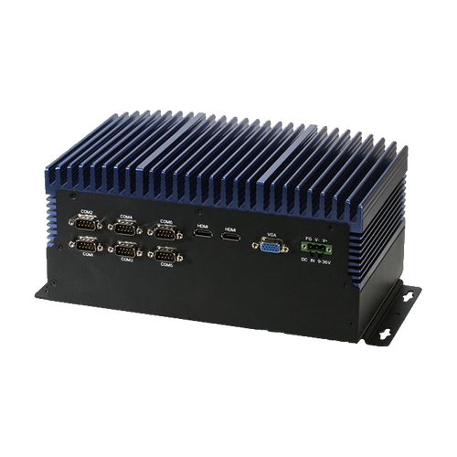 Computador industrial AAEON BOXER-6839, vista do equipamento e fixação