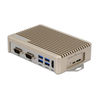 Equipamento AAEON BOXER-8250AI, vista do chassis e das ligações