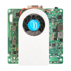 Placa industrial Jetway JNU95-10210, vista superior com ventoinha