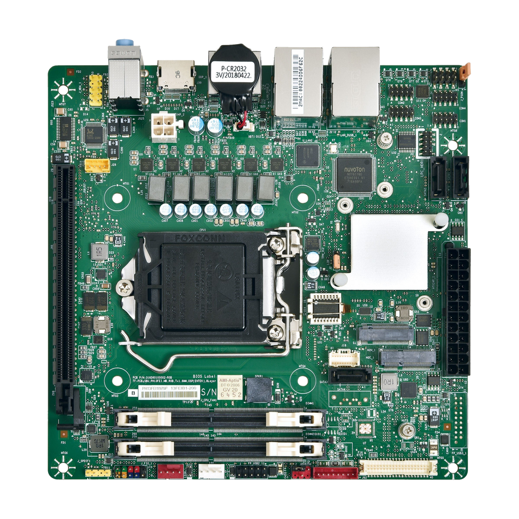Equipamento MiTAC PH13FEI-Q370, vista superior da placa