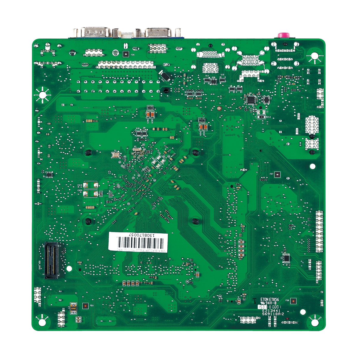 Equipamento MiTAC PD14RI, vista inferior da placa industrial