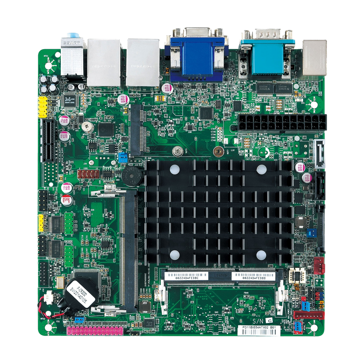 Equipamento MiTAC PD11BI, vista superior da placa industrial