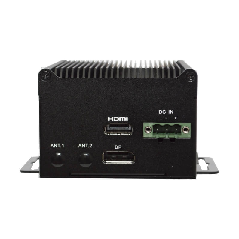 Computador industrial EverFocus, painel com HDMI, DisplayPort e alimentação