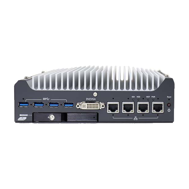 Neousys Nuvo-7531, painel com DVI, USB e Ethernet