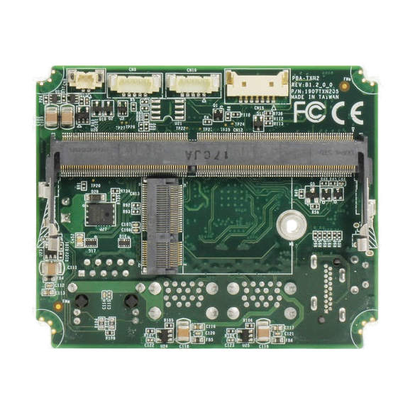 Placa AAEON BOXER-8231AI-KIT, vista da placa e contactos