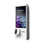 POLYTOUCH PASSPORT 27 Wallmount — perspetiva frontal com leitor de pagamento