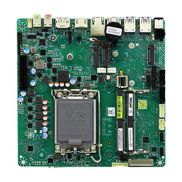 Placa industrial MiTAC PH12ADI-Q670-19V, vista dos componentes