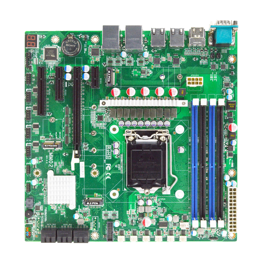 Jetway MM02-10 — placa-mãe, lado dos componentes