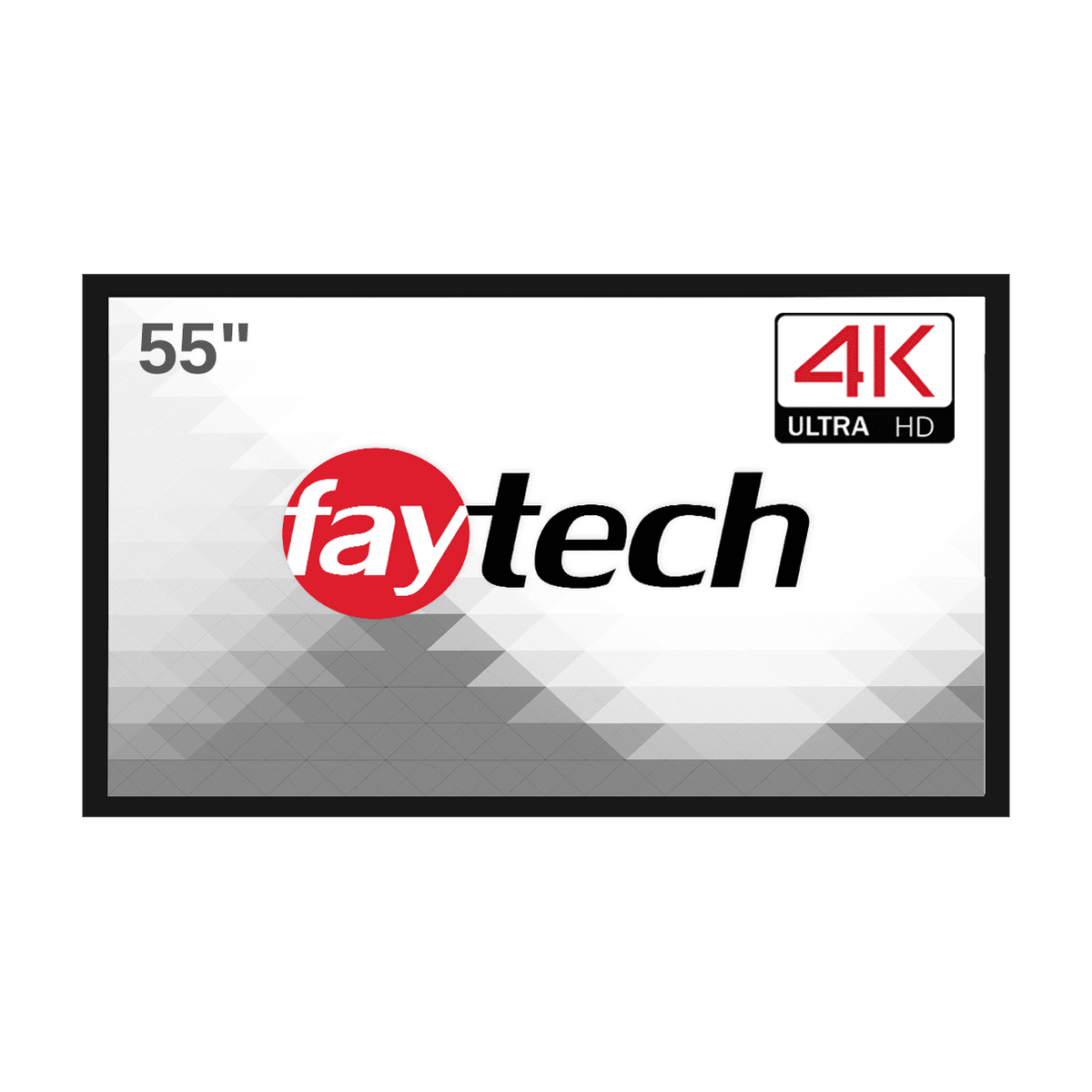 Monitor tátil Faytech FT55HDKTMCAPHBOB4K, vista frontal