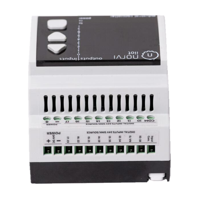 Controlador industrial NORVI IIoT AE02-I, vista oblíqua