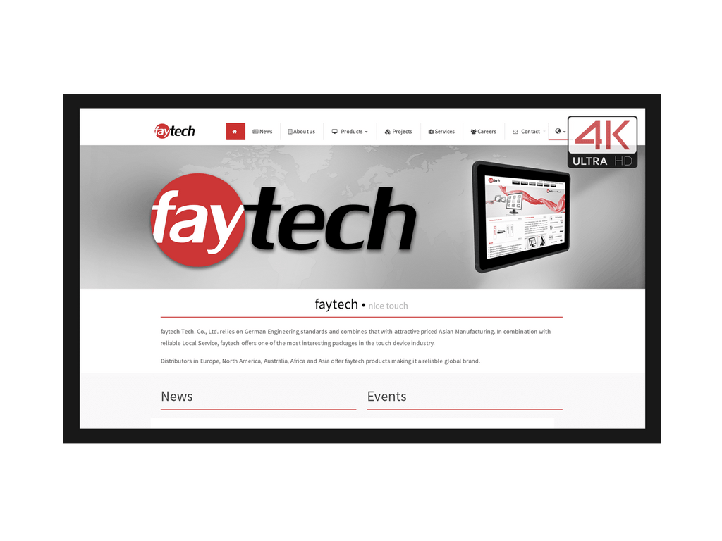Monitor 55' 4K FT55HDKTMCAPHBOB4K Open Frame Capacitive Touch
