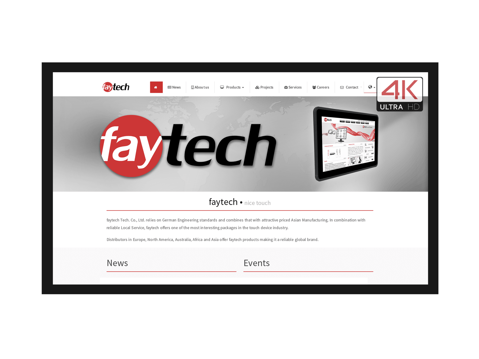 Monitor 55' 4K FT55HDKTMCAPHBOB4K Open Frame Capacitive Touch