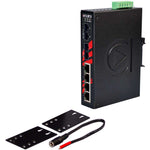 Switch LNX-0602-ST-M-T (4*10/100Tx + 2*100Fx ST, Multi-Mode 2KM - AGL