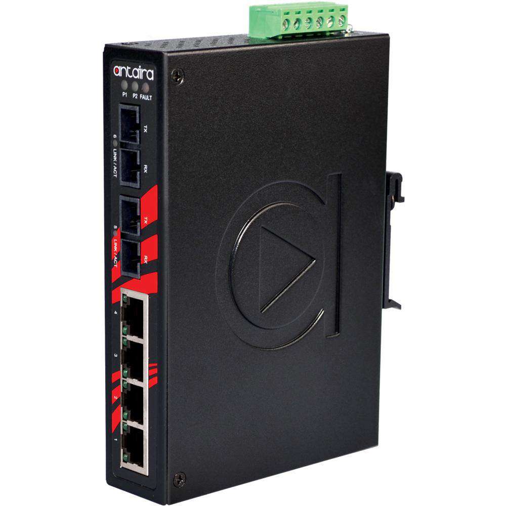 Switch LNX-0602-ST-M-T (4*10/100Tx + 2*100Fx ST, Multi-Mode 2KM - AGL