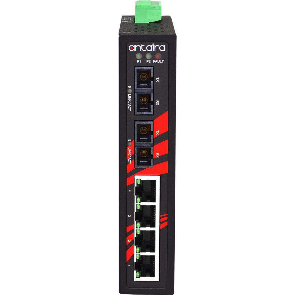 Switch LNX-0602-ST-M-T (4*10/100Tx + 2*100Fx ST, Multi-Mode 2KM - AGL
