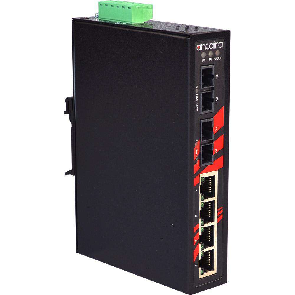 Switch LNX-0602-S3 (4*10/100Tx + 2*100Fx SC, Single-Mode 30KM) - AGL