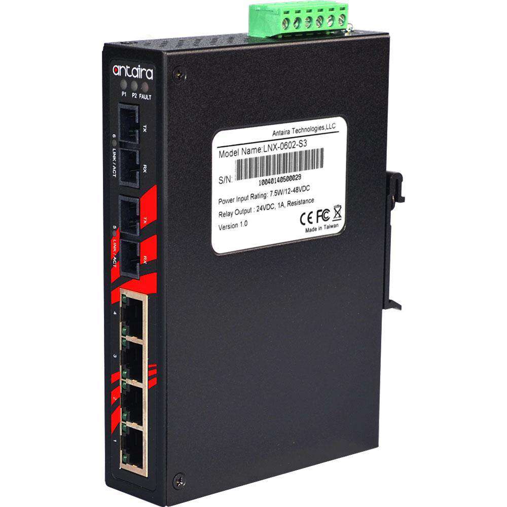 Switch LNX-0602-S3-T (4*10/100Tx + 2*100Fx SC) - AGL