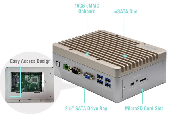 AAEON BOXER-8253AI (NVIDIA Xavier NX, 8GB/ 16GB, CANbus, DIO)