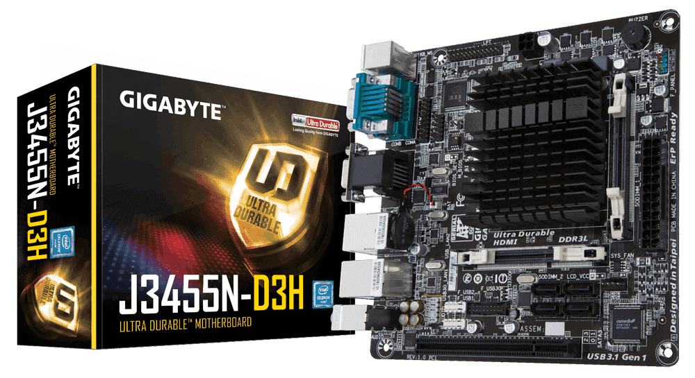 Gigabyte GA-J3455N-D3H (Apollo Lake, 4x SATA) - AGL