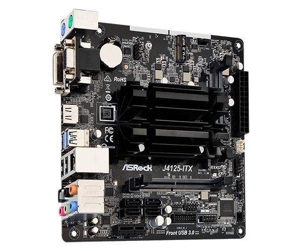 ASRock J4125-ITX (Intel Celeron J4125 up to 2.7Ghz, PCIe, Audio 7.1)