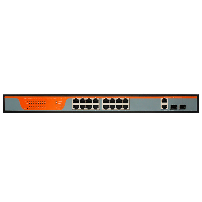 Switch PoE JRL116MP-2F-M 16* 10/100BaseTx - AGL