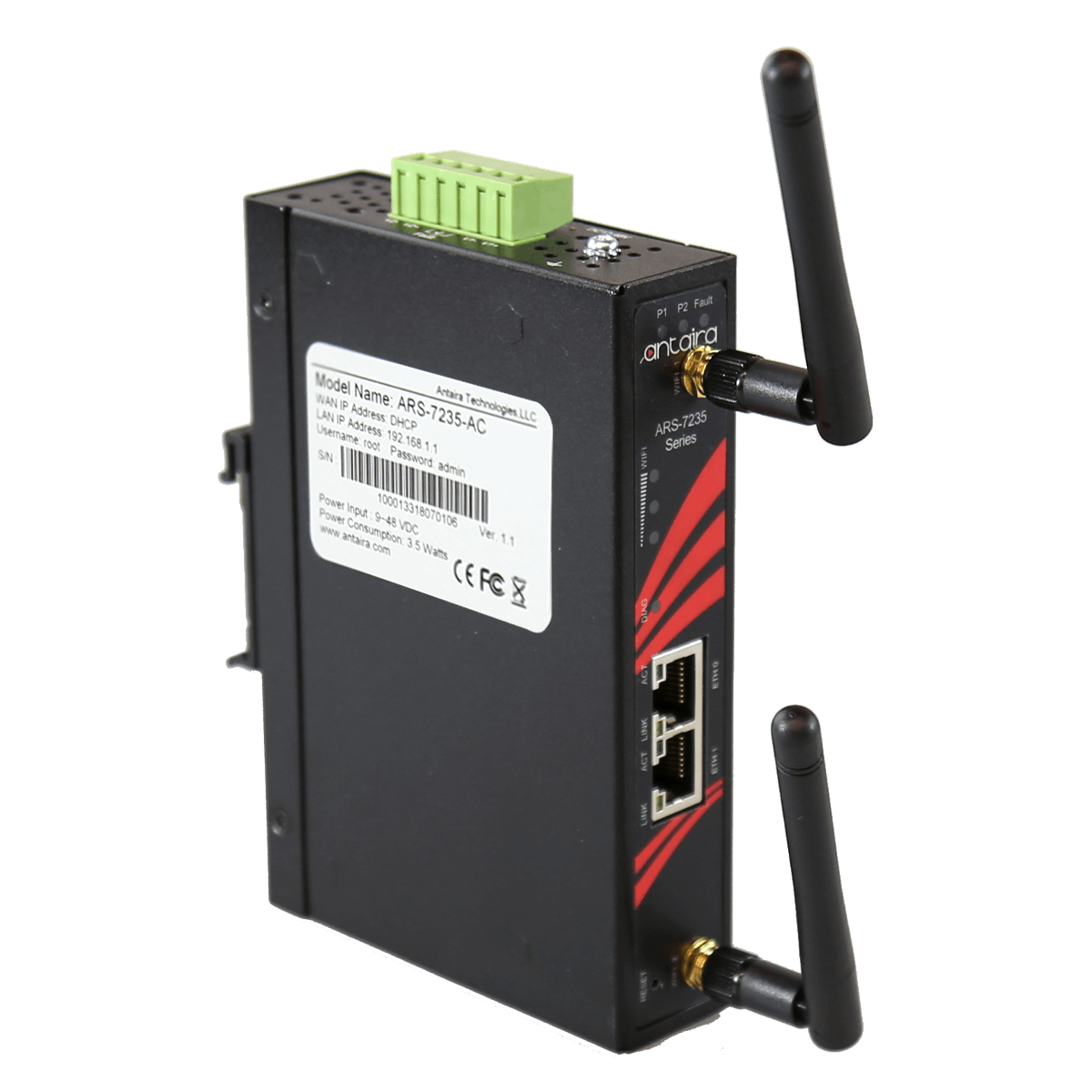 Router Industrial ARS-7235-AC Dual 802.11a/b/g/n/ac, 867Mbits, 2.4/5Ghz, 9-24VDC