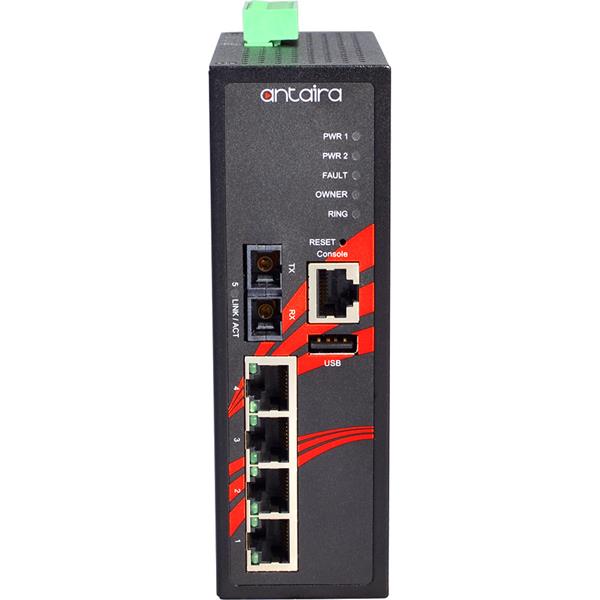Switch PoE+ LMP-0501-M-24-T (4*10/100Tx + 1xSC, multi-mode 2km) - AGL