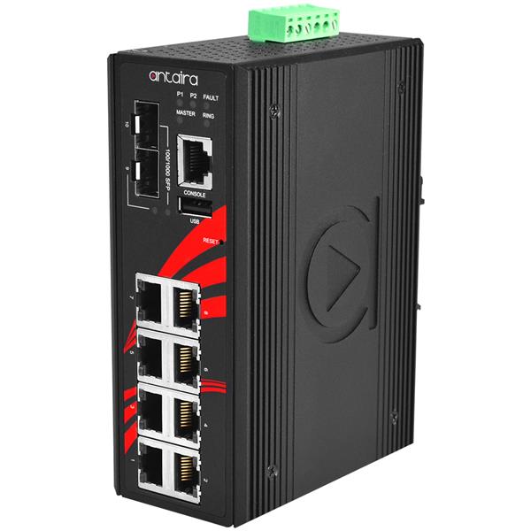 Switch PoE+ LMP-1002G-SFP-T (8*10/100/1000Tx + 2*100/1000 SFP) - AGL