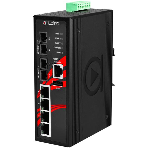 Switch LMX-0602-S3 (4*10/100Tx + 2*100Fx, Single mode 30Km) - AGL
