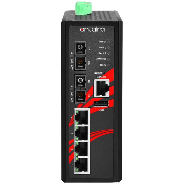 Switch LMX-0602-S3 (4*10/100Tx + 2*100Fx, Single mode 30Km) - AGL