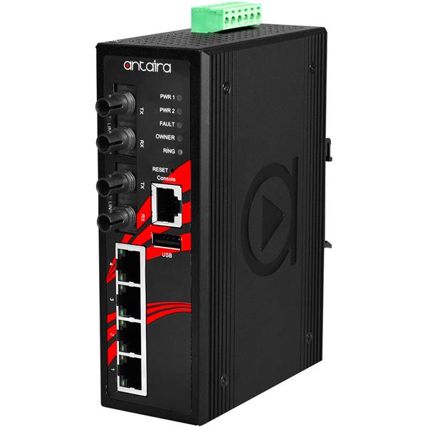 Switch LMX-0602-ST-M (4*10/100Tx + 2*100Fx ST, Multi-mode 2Km) - AGL