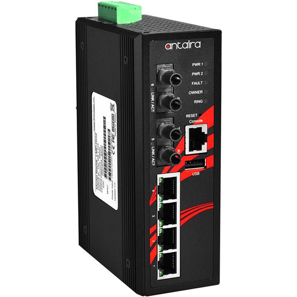 Switch LMX-0602-ST-M (4*10/100Tx + 2*100Fx ST, Multi-mode 2Km) - AGL