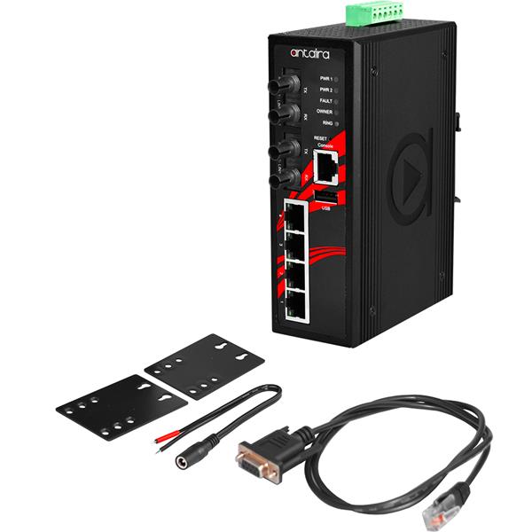 Switch LMX-0602-ST-M (4*10/100Tx + 2*100Fx ST, Multi-mode 2Km) - AGL