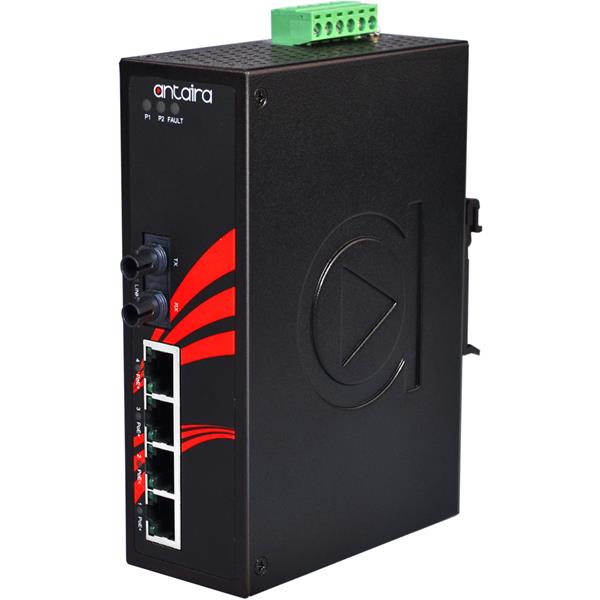 Switch PoE+ LNP-0501-ST-M-T (4*10/100Tx + 1*100Fx ST MM 2Km) - AGL