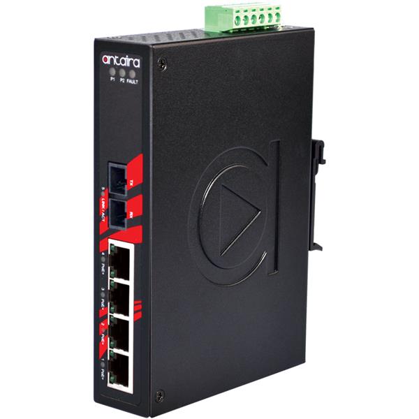 Switch PoE+ LNP-0501-M-24 (4*10/100Tx + 1*100Fx MM 2Km) - AGL