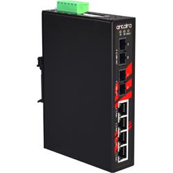 Switch PoE+ LNP-0602-S3-T (4*10/100Tx + 2*100Fx SM 30Km) - AGL