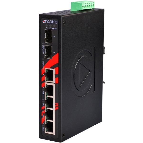 Switch LNP-0702C-SFP-T (4* 10/100Tx 30W, 1* 10/100Tx + 2* SFP) - AGL