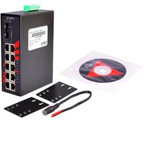 Switch PoE+ LNP-1202G-SFP (10*10/100/1000Tx + 2*100/1000 SFP) - AGL