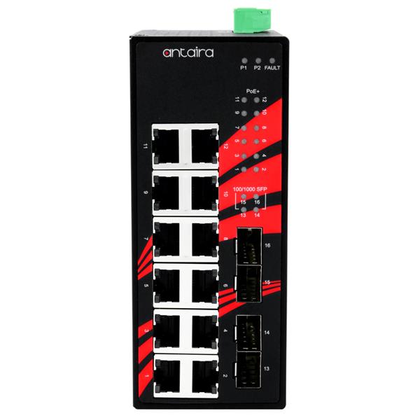 Switch PoE+ LNP-1604G-SFP (12*10/100/1000Tx + 4*100/1000 SFP) - AGL