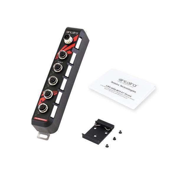 Switch IP67 LNX-0500-M12-67 (5* 10/100Tx M12, 12~48VDC-IN) - AGL