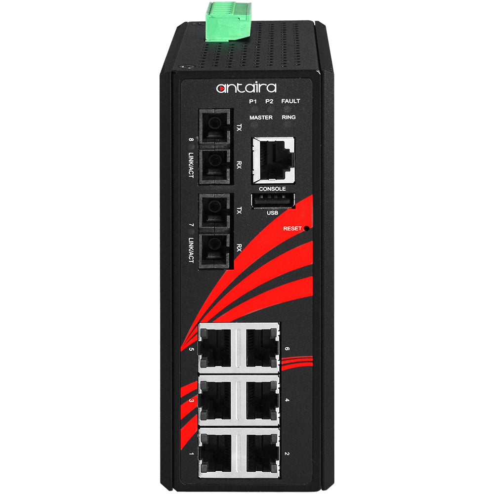 Switch LMX-0802-S3 (6*10/100Tx + 2*100Fx, SM 30Km)